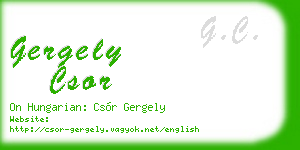 gergely csor business card