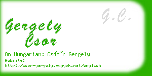 gergely csor business card
